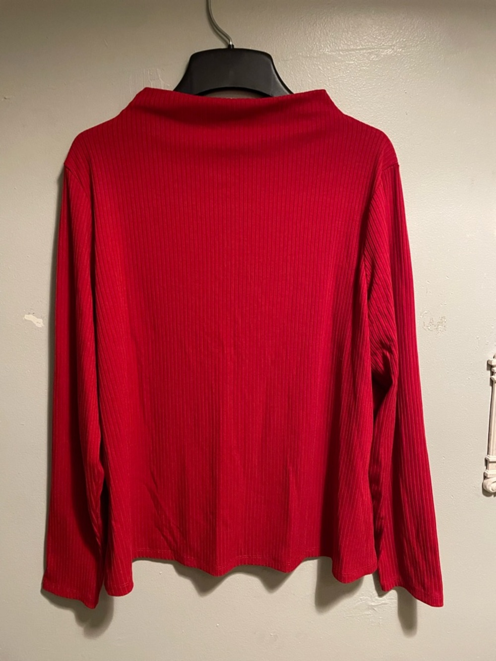 Red Long-Sleeve Top